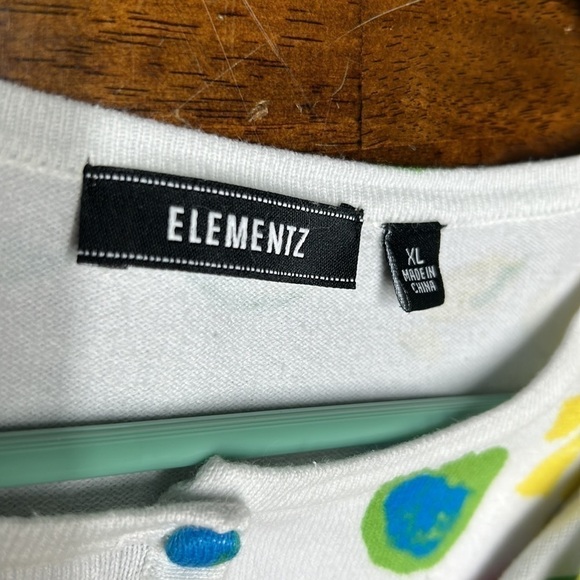 2-Elementz cardigan spring easter cardigans size xl euc long sleeve floral print - Picture 12 of 14